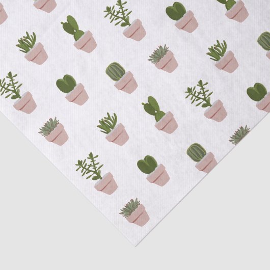 Cacti & Succulent - Rosa - transparent Seidenpapier (Ausschnitt)