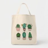 Cacti succulents potted Pflanze Illustration Tragetasche (Vorne)