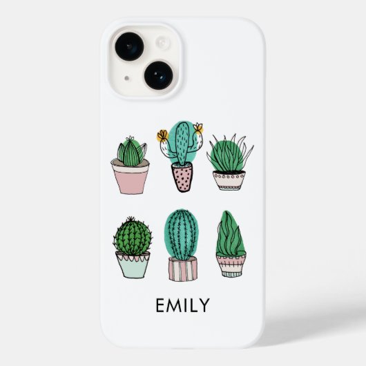 Cacti succules zur Darstellung personalisierter Na Case-Mate iPhone Hülle (Rückseite)
