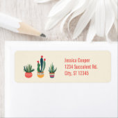 Cacti-sukkuläres Rücksendeadresse-Etikett (Insitu)