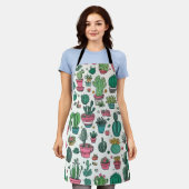 Cacti Sukkulentes Muster Schürze (Getragen)