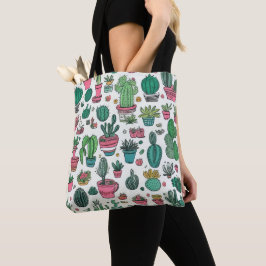 Cacti Sukkulentes Muster Tasche