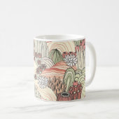 Cacti Sukkulturen Außenlandschaftsmuster Kaffeetasse (VorderseiteRechts)