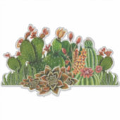 Cacti-Vinyl-Aufkleber für den benutzerdefinierten Aufkleber (Vorderseite)
