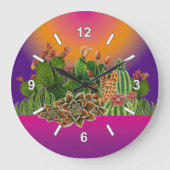 Cacti Wall Clock Große Wanduhr (Vorderseite)