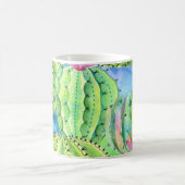 Cacti Wasserfarbe: Blumensommer Ornament. Kaffeetasse (Mittel)