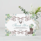 Cacti Western Pferd Quinceanera Danke Karte (Stehend Vorderseite)