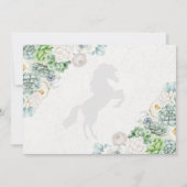 Cacti Western Pferd Quinceanera Danke Karte (Rückseite)