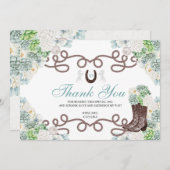 Cacti Western Pferd Quinceanera Danke Karte (Vorne/Hinten)