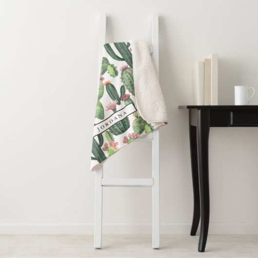 Cacti-Wüste-Thema Personalisiert Sherpadecke (Beispiel)