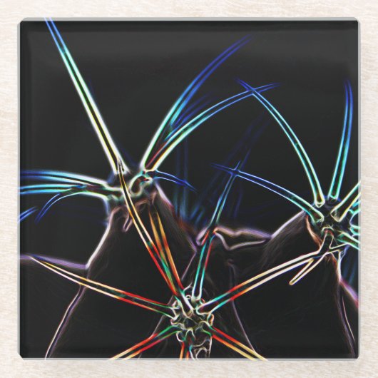 Cactus 1 Küstenercna Glasuntersetzer (Vorderseite)