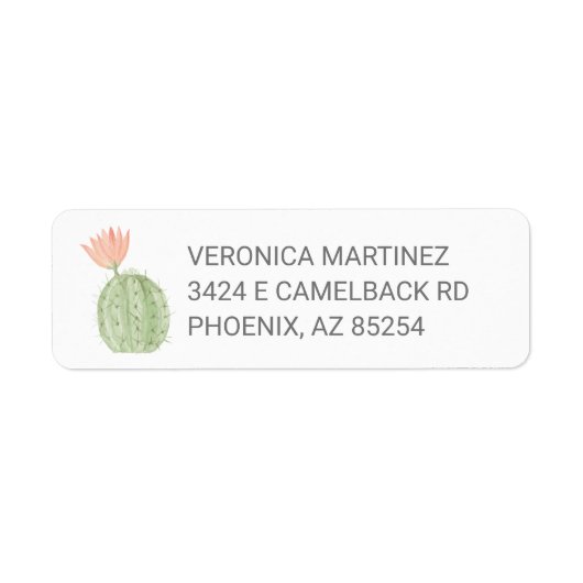 Cactus Address Labels (Vorne)