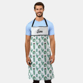 Cactus all over Print Schürze, personalisieren Sie Schürze (Getragen)