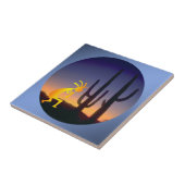 Cactus and Kokopelli Round Fliese (Seite)