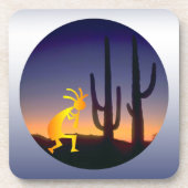 Cactus and Kokopelli Round Getränkeuntersetzer (Vorderseite)