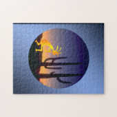 Cactus and Kokopelli Round Puzzle (Horizontal)