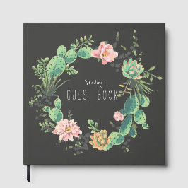 Cactus and Succulent Rustic Boho Wedding Gästebuch
