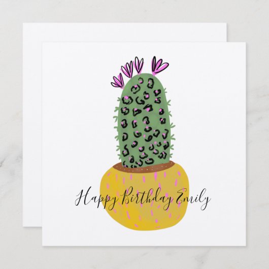 Cactus Animal Print Illustration (Vorne/Hinten)