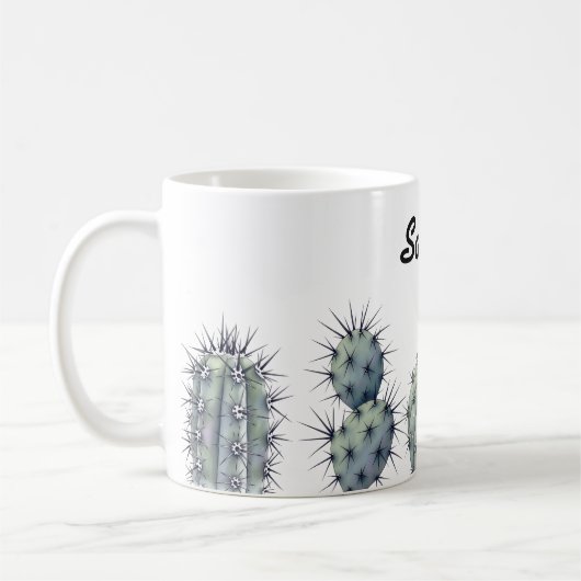 Cactus Aquarell Tasse (Links)