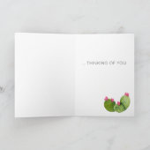 Cactus Art Blume Hallo Denken Sie an Sie Südwesten Karte (Innenseite)