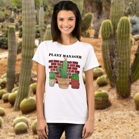 Cactus Art Funny Potted Pflanze Manager T-Shirt