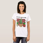 Cactus Art Funny Potted Pflanze Manager T-Shirt (Vorne ganz)