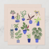 Cactus Art Greetings Card (Vorne/Hinten)