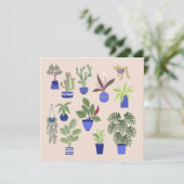 Cactus Art Greetings Card (Stehend Vorderseite)