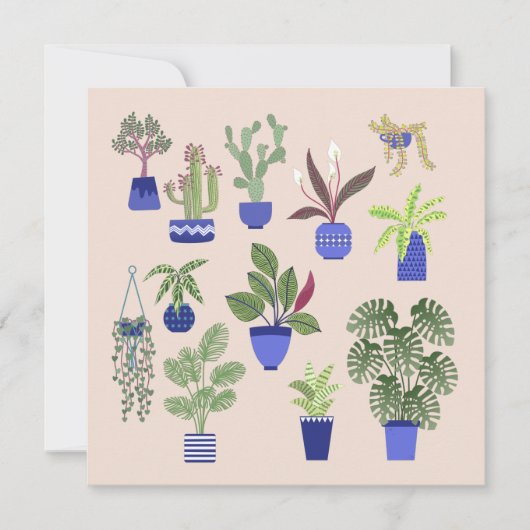 Cactus Art Greetings Card (Vorderseite)