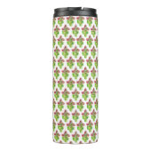 Cactus Art Mustache Hat Eyes NAME Wüstengenuss Thermosbecher (Rückseite)