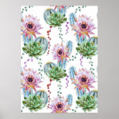 Cactus Art Pattern Poster (Vorne)
