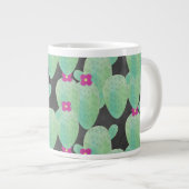 Cactus Art Pink Blossom Jumbo-Tasse (Vorderseite Rechts)
