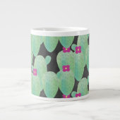 Cactus Art Pink Blossom Jumbo-Tasse (Vorderseite)