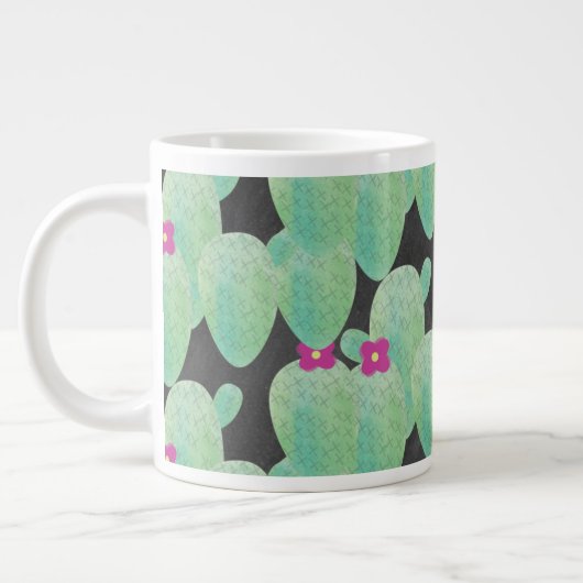 Cactus Art Pink Blossom Jumbo-Tasse (Links)