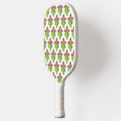 Cactus Art Sombrero Hat Eyes Fun Green Pickleball Schläger (Links)