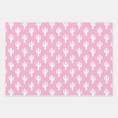 Cactus Baby Blue Pink Pastels Grüne Wüste süß Geschenkpapier Set (Vorderseite)