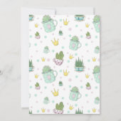 Cactus Baby Girl | Einladung der Babydusche (Rückseite)