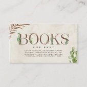 Cactus Baby Shower Book Request Card Begleitkarte (Vorderseite)