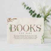 Cactus Baby Shower Book Request Card Einladung (Stehend Vorderseite)