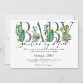 Cactus Baby Shower by Mail Einladung (Vorderseite)