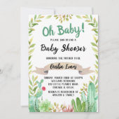 Cactus Baby Shower Einladung (Vorderseite)
