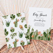 Cactus Baby Shower Einladung