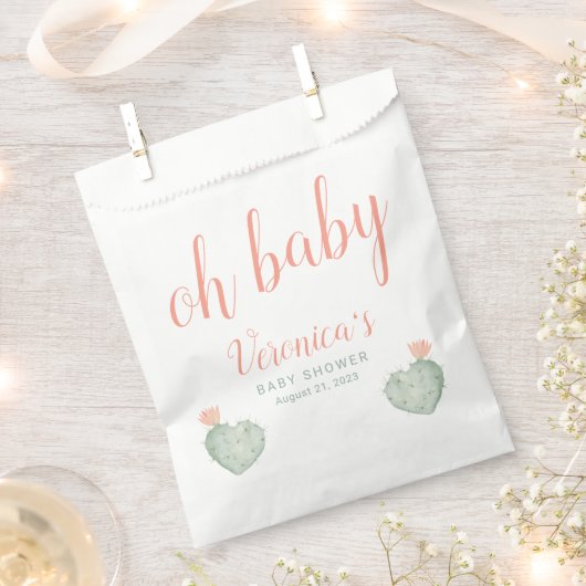 Cactus Baby Shower Fevor Bag Geschenktütchen (Ausgeschnitten)