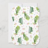 Cactus Baby Shower Invitation Sukkulente Dusche Einladung (Rückseite)