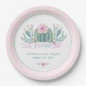 Cactus Baby Shower Paper Teller (Vorderseite)