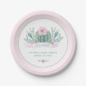 Cactus Baby Shower Paper Teller (Vorderseite)