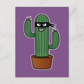 Cactus bandido ninja masked sneaky bandit postkarte (Vorderseite)