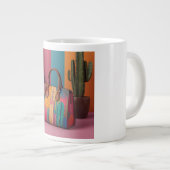 Cactus-Based Vegan Leather Supple Texture Jumbo-Tasse (Vorderseite Rechts)