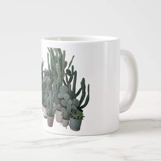 Cactus-Based Vegan Leather Supple Texture Jumbo-Tasse (Vorderseite Rechts)