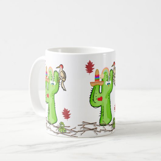 Cactus Bird Nature Tasse (Vorderseite Links)